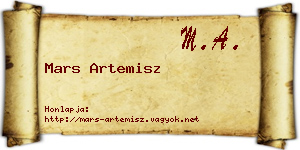 Mars Artemisz névjegykártya